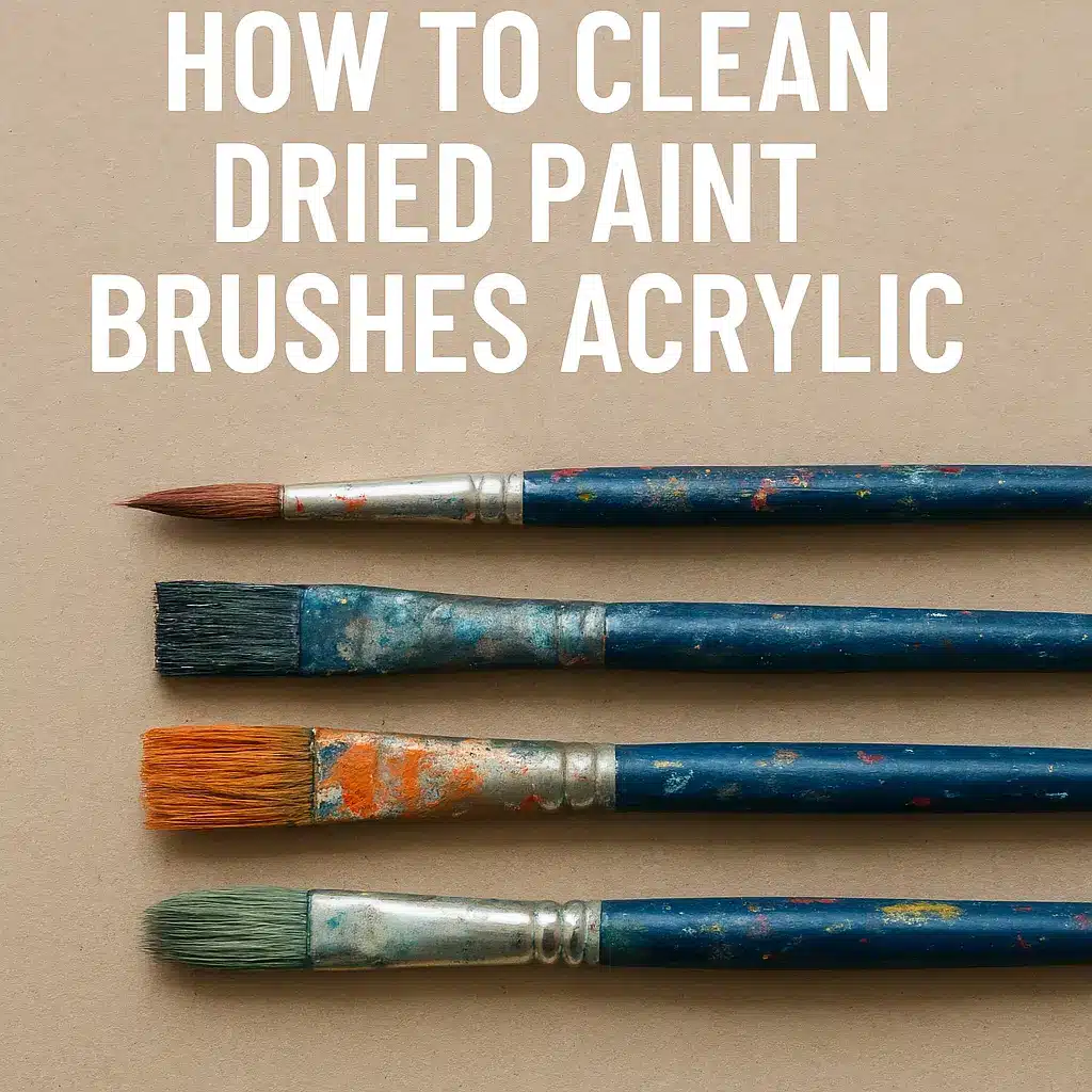 how to clean dried paint brushes acrylic