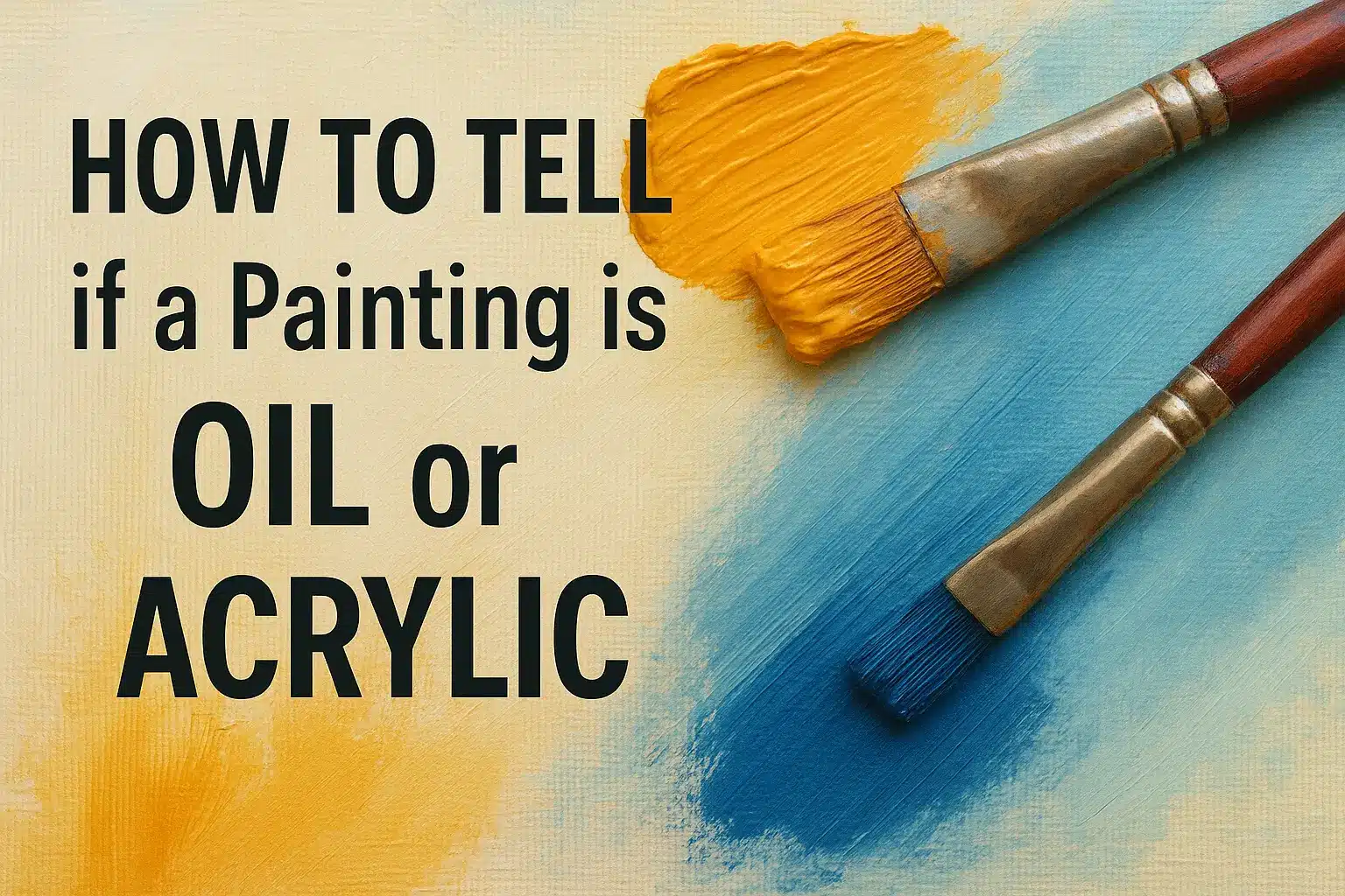 how to tell if a painting is oil or acrylic