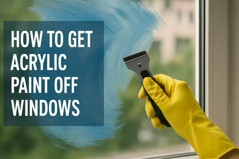 how to get acrylic paint off windows